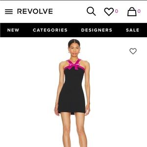 Revolve Pink and Black mini dress